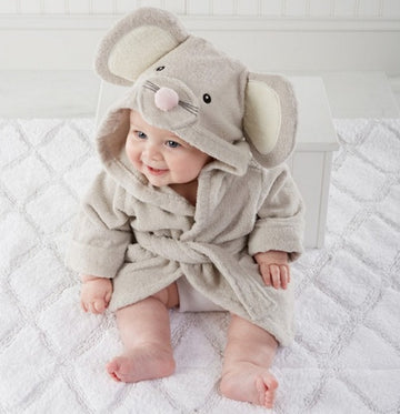 Baby Hooded Cotten Bathrobes